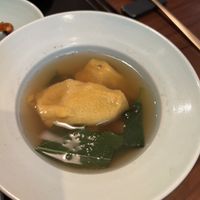 Hand torn noodle soup  at Balwoo Gongyang - 발우공양 in Seoul