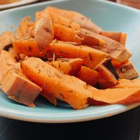 Sweet Potatoes at Mother Vegan Bistro in Athens