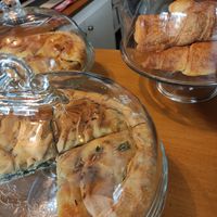 Spanakopita + pastries at Mother Vegan Bistro in Athens