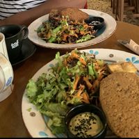 Burgers with no bun   at Mother Vegan Bistro in Athens