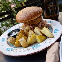 Tofu Burger at Mother Vegan Bistro in Athens