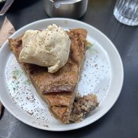 Torta di mele con gelato alla vaniglia  at Mother Vegan Bistro in Athens
