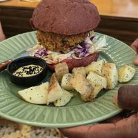 Red Lentil Burger at Mother Vegan Bistro in Athens