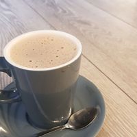 Hot chocolate made with oat milk at The Roade House in Roade