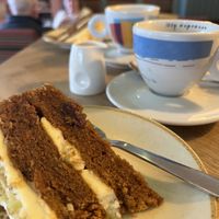 Choice of carrot or chocolate cake - delicious   at Cafe Bar 26 in Keswick