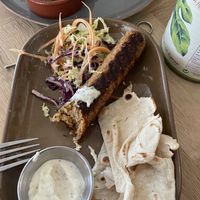 Kofta with pitta bread and salad   at Cafe Bar 26 in Keswick