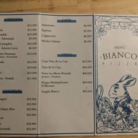 Menu - drinks at Bianco Pizza in Envigado