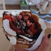 Had a yummy waffle delivered at Tatas in Berlin