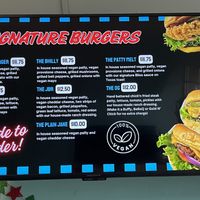 Their delicious menu…100% Vegan!   at Blissful Burgers in San Antonio