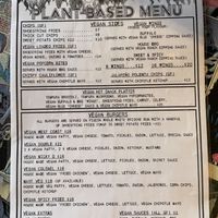 The Mayfair’s “Plant-Based” (vegan) side of their menu. (August 2021.) at The Mayfair   in Sandy Bay