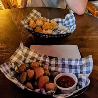 Vegan cauliflower bites and vegan popcorn chicken 😋😋 yum at The Mayfair   in Sandy Bay