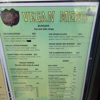 Menu at The Mayfair   in Sandy Bay