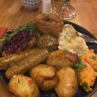 Sunday Roast with vegan sausages  #Veganuary at Dog & Gun in Thirsk