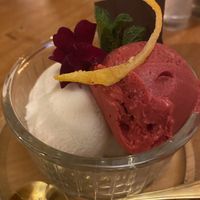 Vegan ice cream 🍨 it was delicious  #Veganuary at Dog & Gun in Thirsk