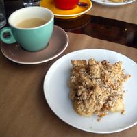 Pear/Quince Crumble (vegan) at La Bonne Heure in Paris