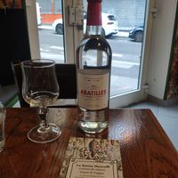 Bottled water at La Bonne Heure in Paris