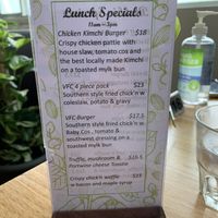 Lunch specials at The Green Edge Cafe and Store in Windsor
