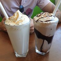 Salted caramel and chocolate milkshake at The Green Edge Cafe and Store in Windsor