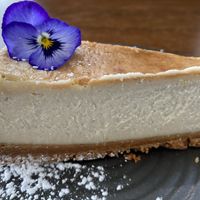 New York style baked cheesecake - amazing!  at The Green Edge Cafe and Store in Windsor