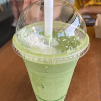 Green smoothie  at The Green Edge Cafe and Store in Windsor