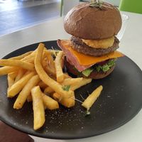 Origin burger   at The Green Edge Cafe and Store in Windsor