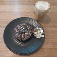 Choc cookie and butterscotch soy late.  at The Green Edge Cafe and Store in Windsor