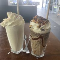 White choc mallow Easter egg frappe & bunnycomb frappe  at The Green Edge Cafe and Store in Windsor