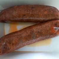 House name Italian sausages from the deli at The Green Edge Cafe and Store in Windsor