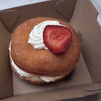 Strawberry and cream donut   at The Green Edge Cafe and Store in Windsor