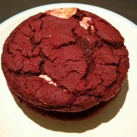 Red velvet biscuit with marshmallow filling😍 at The Green Edge Cafe and Store in Windsor