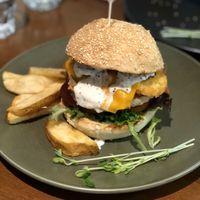 Tight on the wedges but the burger was insane  at The Green Edge Cafe and Store in Windsor