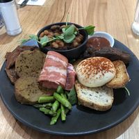Mixed Grill. (Tomato swapped for Asparagus) Great selection if you’re a bit hungry. Or step up to the big brekky if you want a little more/plan to share.  at The Green Edge Cafe and Store in Windsor