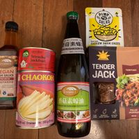 Some jackfruit and sauces  at The Green Edge Cafe and Store in Windsor