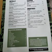 Menu as of 11 june 2022 at Coffeelab in Nijmegen