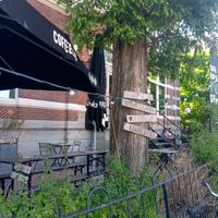 Outside the cafe at Coffeelab in Nijmegen