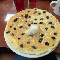 The vegan "lovecake", add blueberries. Ask for vegan butter at The Original Steve's Diner - Penfield Rd in Rochester