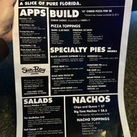 Pizza and apps at Pizza Cave in Jacksonville