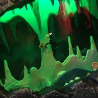 Next to my table at Pizza Cave in Jacksonville