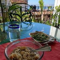 Ramen, tofu and edamame back at my place at Vegan Ramen Mei in Puerto Vallarta