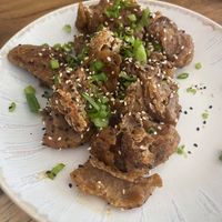 Orange chicken  at Vegan Ramen Mei in Puerto Vallarta