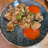 1/2 order korean soy chickn at Vegan Ramen Mei in Puerto Vallarta