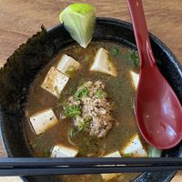 Spicy mapo tofu ramen #Veganuary at Vegan Ramen Mei in Puerto Vallarta