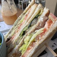 Vegan club sandwichh  at Mugs & Co in Milan