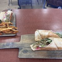 Falafel wraps and fries   at Falafel Gourmet in Coral Springs