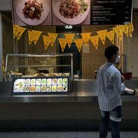 Look for yellow flags  at Happy Vegan - สุขใจมังสวิรัติ in Bangkok