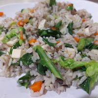 Tofu fried rice at Happy Vegan - สุขใจมังสวิรัติ in Bangkok