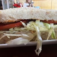 Vegan sandwich   at Delilahs in Nong Khiaw