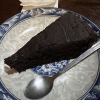 Vegan chocolate cake   at Delilahs in Nong Khiaw