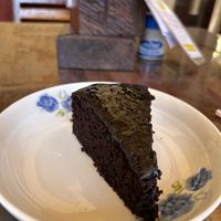Vegan chocolate cake😍  at Delilahs in Nong Khiaw