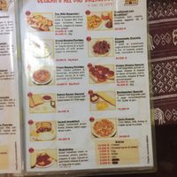Menu at Delilahs in Nong Khiaw